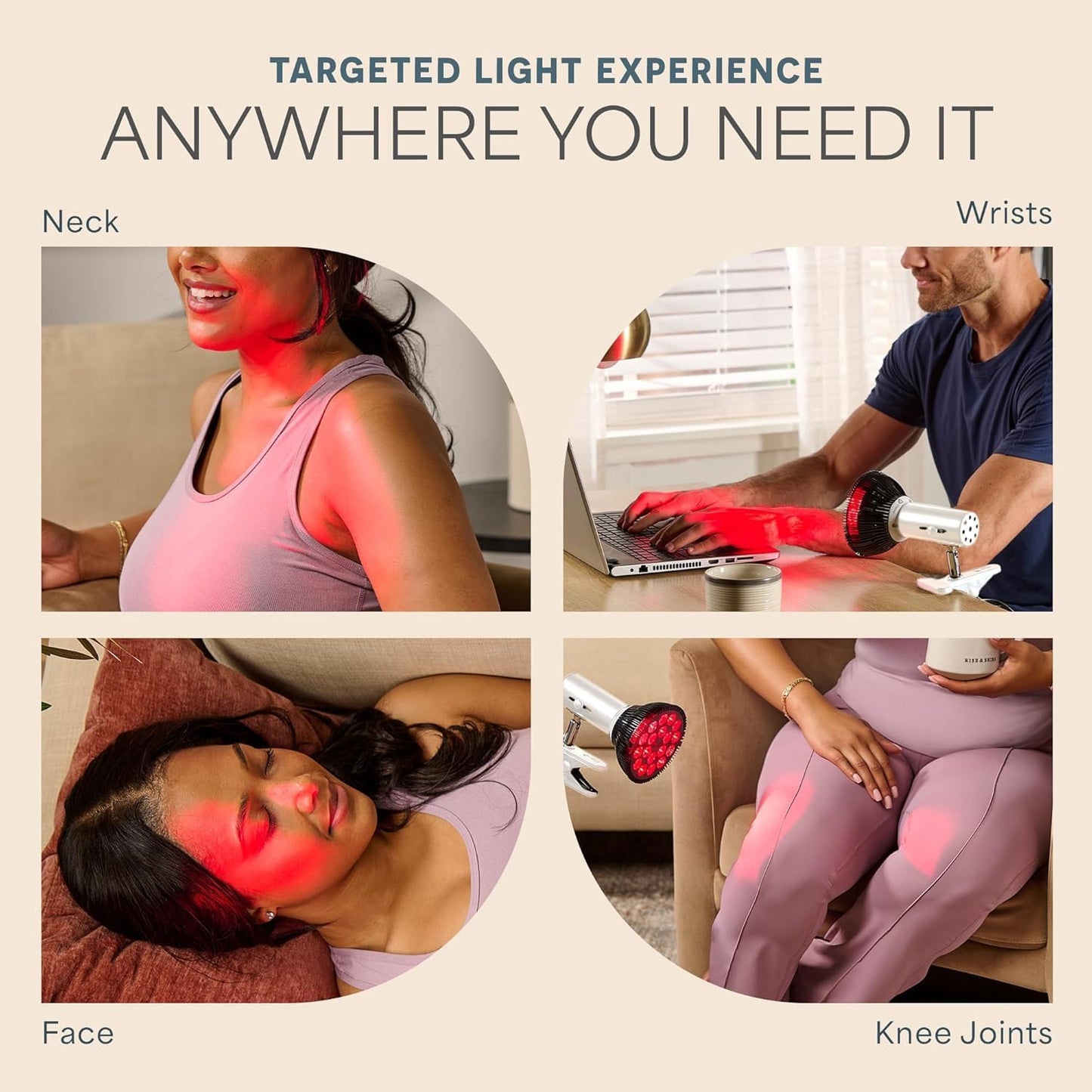 Red Light Therapy Lamp - Infraglow Infrared Red Light Therapy Bulb with 660Nm and 850 Nm Wavelength -18 Leds & Clip-On Lamp - at Home Infrared Bulb for Daily Wellness and Relaxation