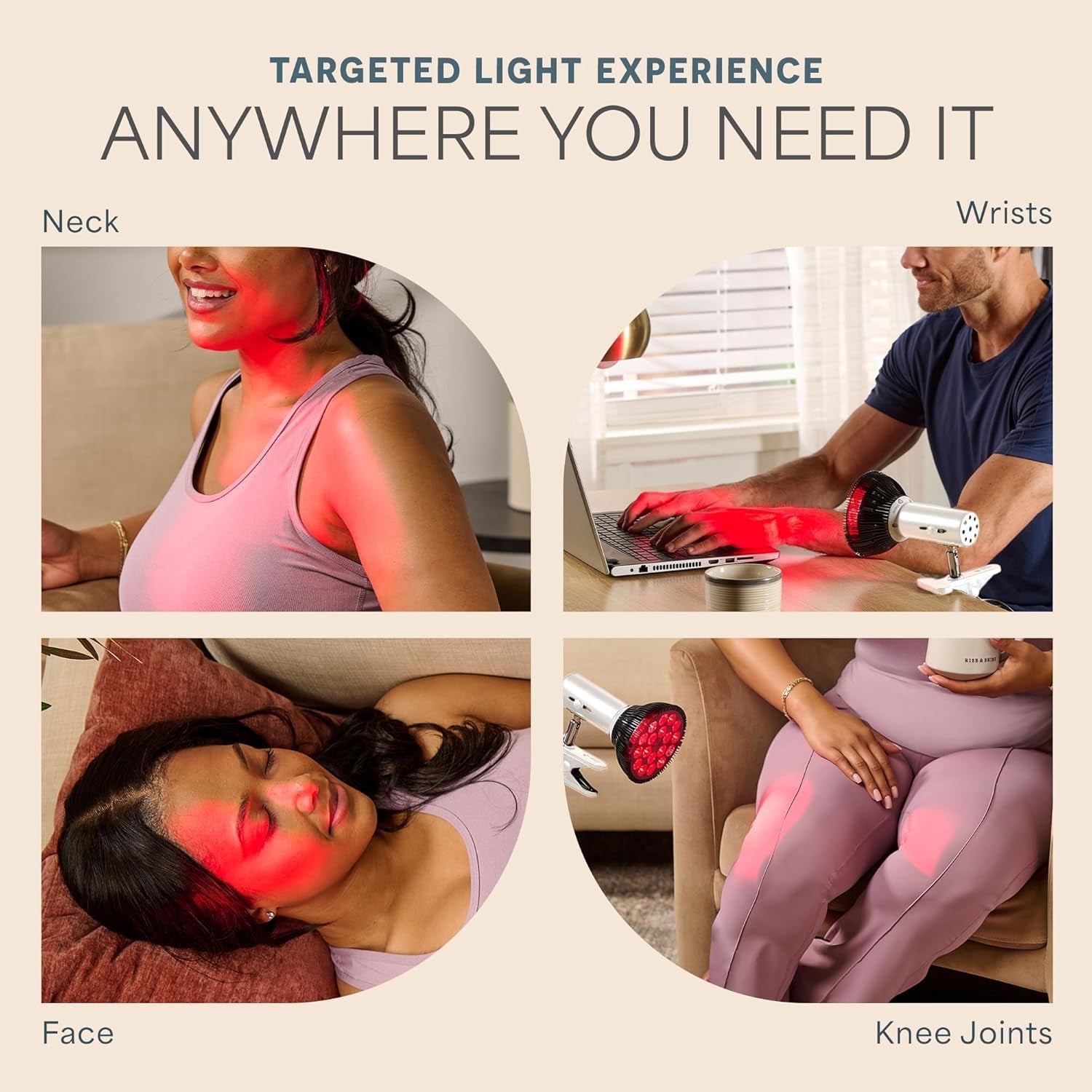Red Light Therapy Lamp - Infraglow Infrared Red Light Therapy Bulb with 660Nm and 850 Nm Wavelength -18 Leds & Clip-On Lamp - at Home Infrared Bulb for Daily Wellness and Relaxation