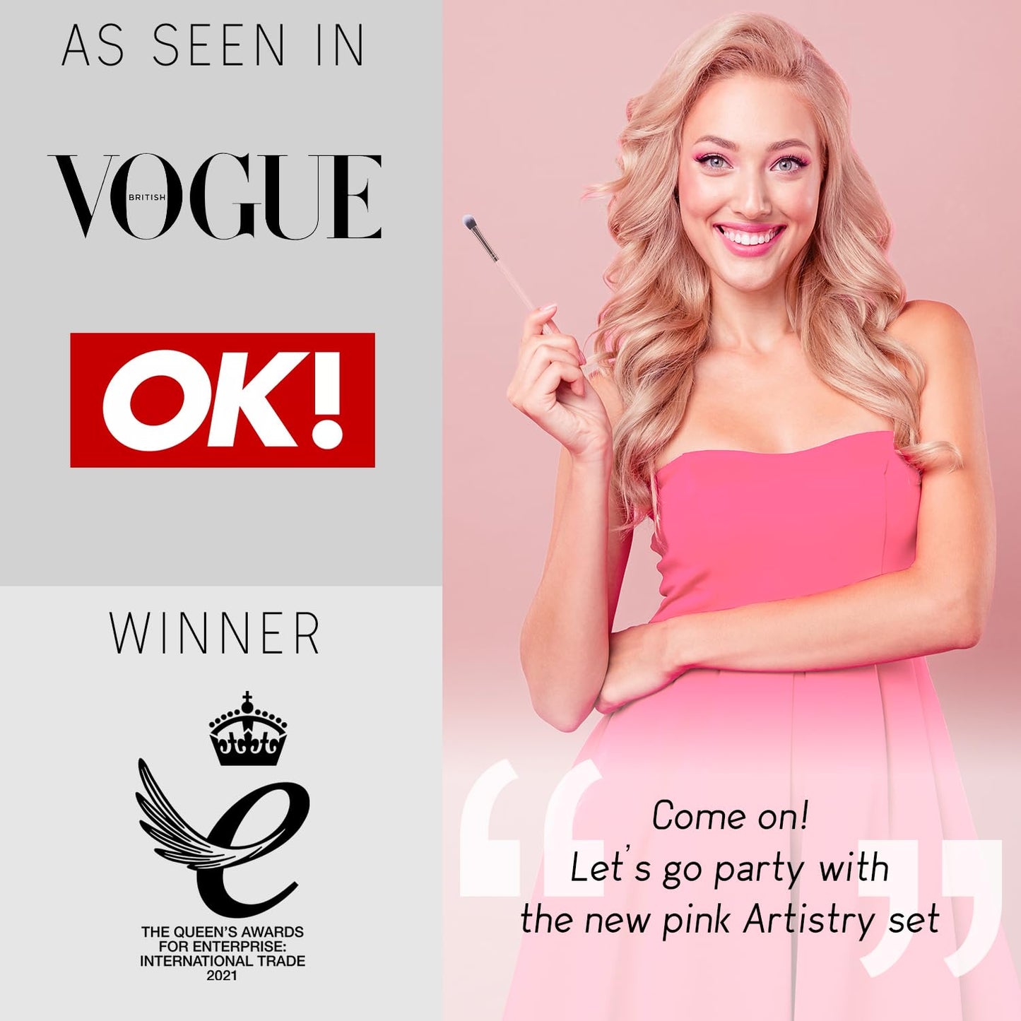 Beauty 15 Piece Award Winning Pink Makeup Brush Set: Cute Vegan Makeup Brushes for Women, Teen Girls & Tweens with Holder Case, Sponge, Cleaner & Guide, Gift Box