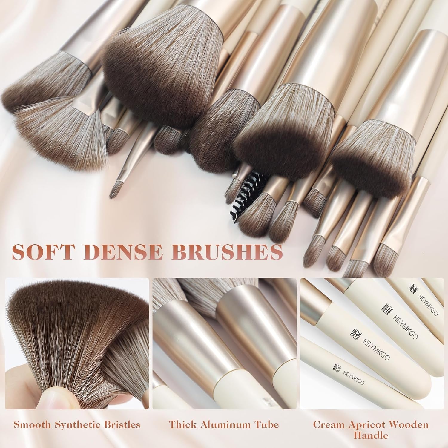 Makeup Brushes 22Pcs Makeup Brush Set Professional Premium Synthetic Foundation Contour Concealer Eyeshadow Make up Brushes with Case Makeup Remover Pads Makeup Puffs