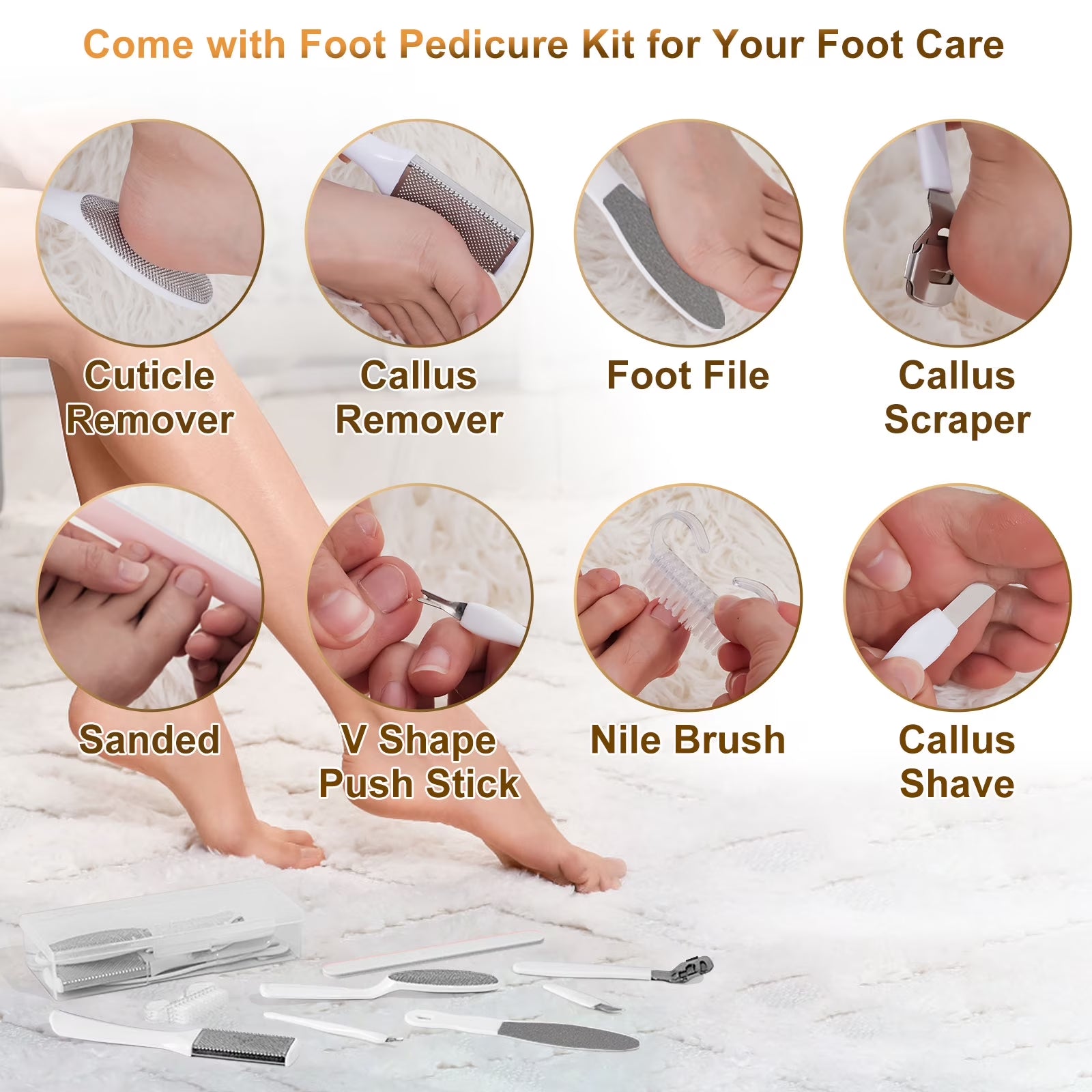 Collapsible Foot Spa Bath with Heat and Massage Rollers, Touch Screen, Bubble, Foot Pedicure Kit, Temperature Control