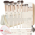 Makeup Brushes 22Pcs Makeup Brush Set Professional Premium Synthetic Foundation Contour Concealer Eyeshadow Make up Brushes with Case Makeup Remover Pads Makeup Puffs